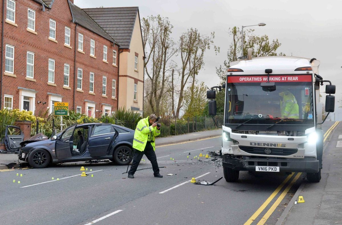 Walsall Bin Lorry Crash Left Seriously Injured Car Driver Trapped For