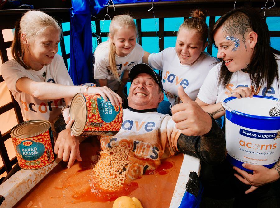 Acorns Fundraiser Bathes In Baked Beans In Hour Charity Bid Express Star