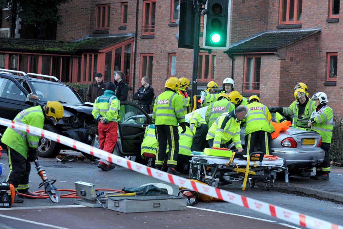 Woman Airlifted After Four-car Wolverhampton Smash | Express & Star