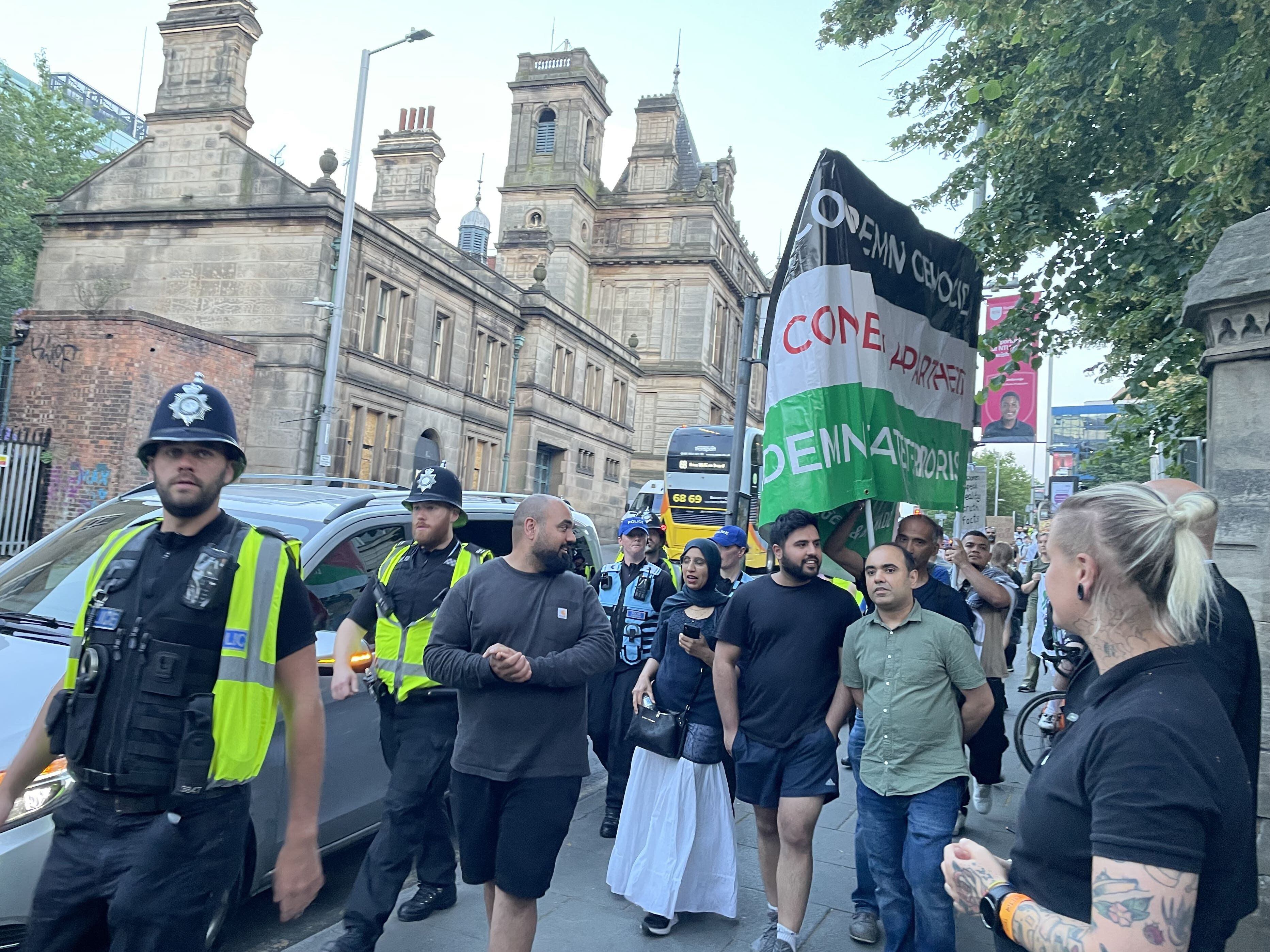 Pro-Palestine protesters heard during televised leaders’ election debate