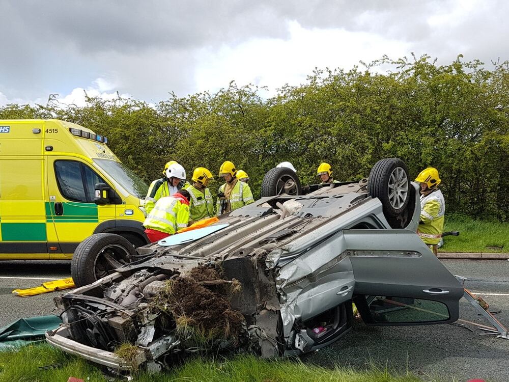 Man airlifted to hospital as car overturns in Burntwood crash | Express