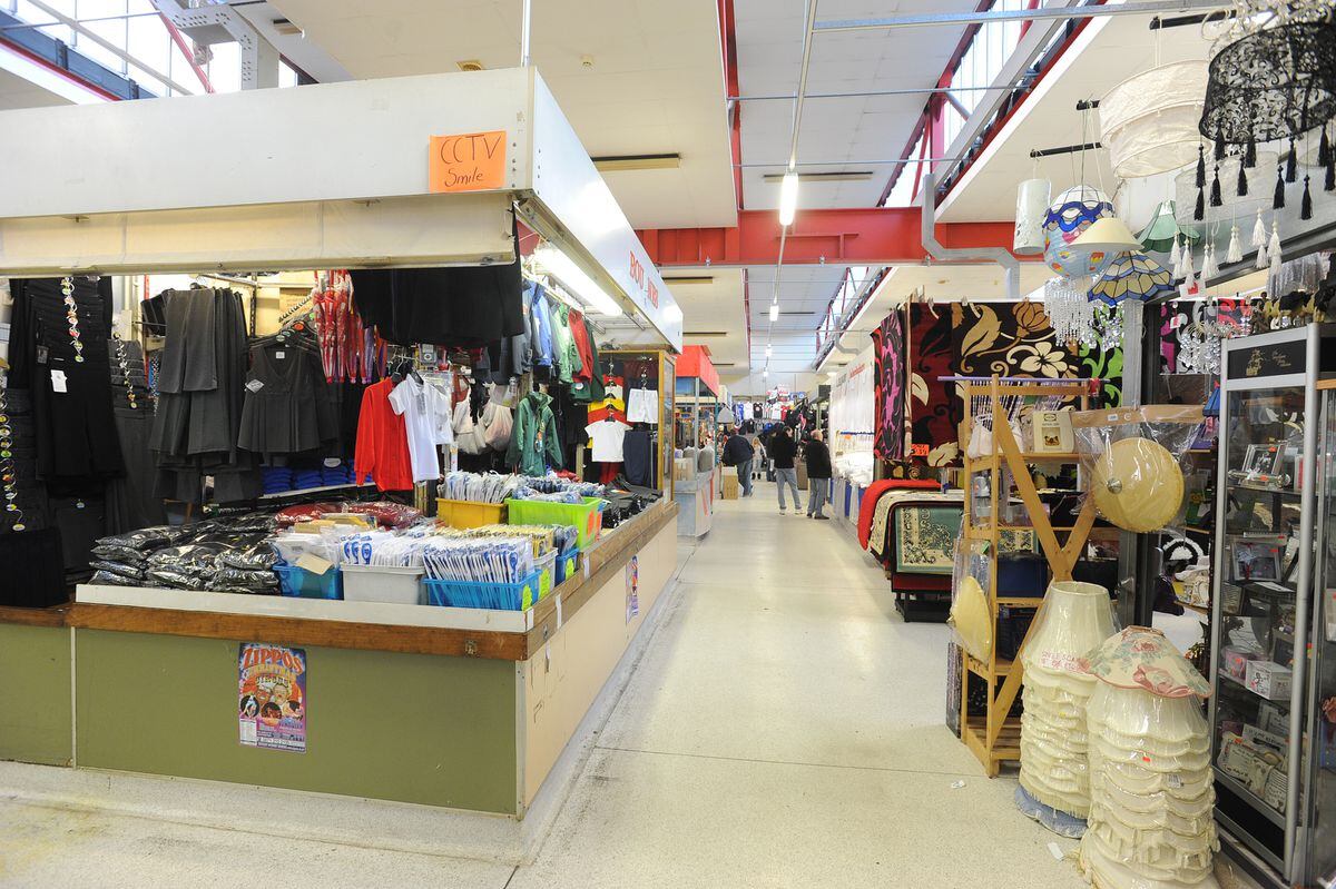 Local outdoor market stall, High Street, West Bromwich, West