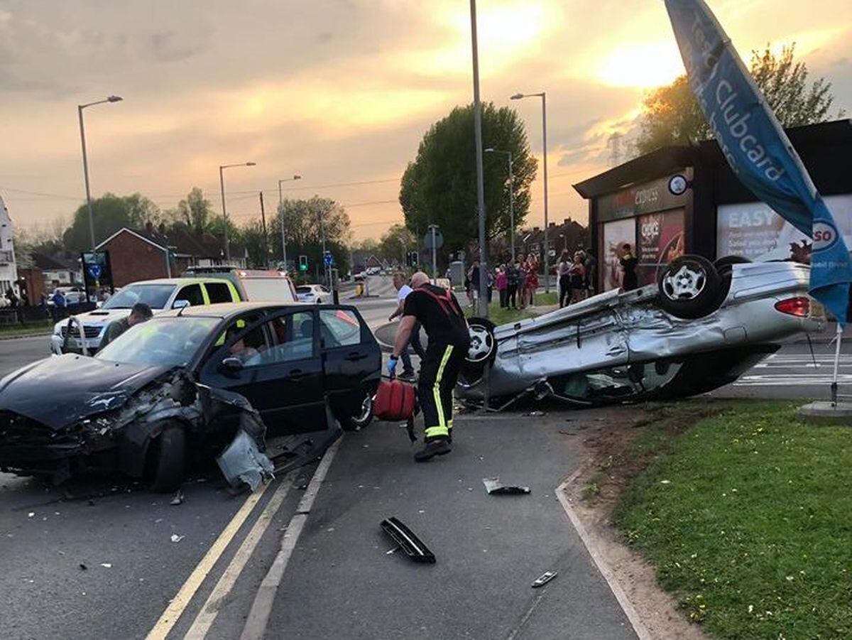 Car Overturns In Smash Outside Tesco Express | Express & Star