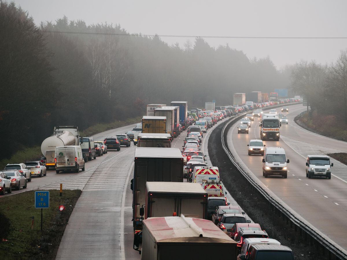 Rush Hour Traffic Stopped Due To Multi Vehicle Crash On M54 Express