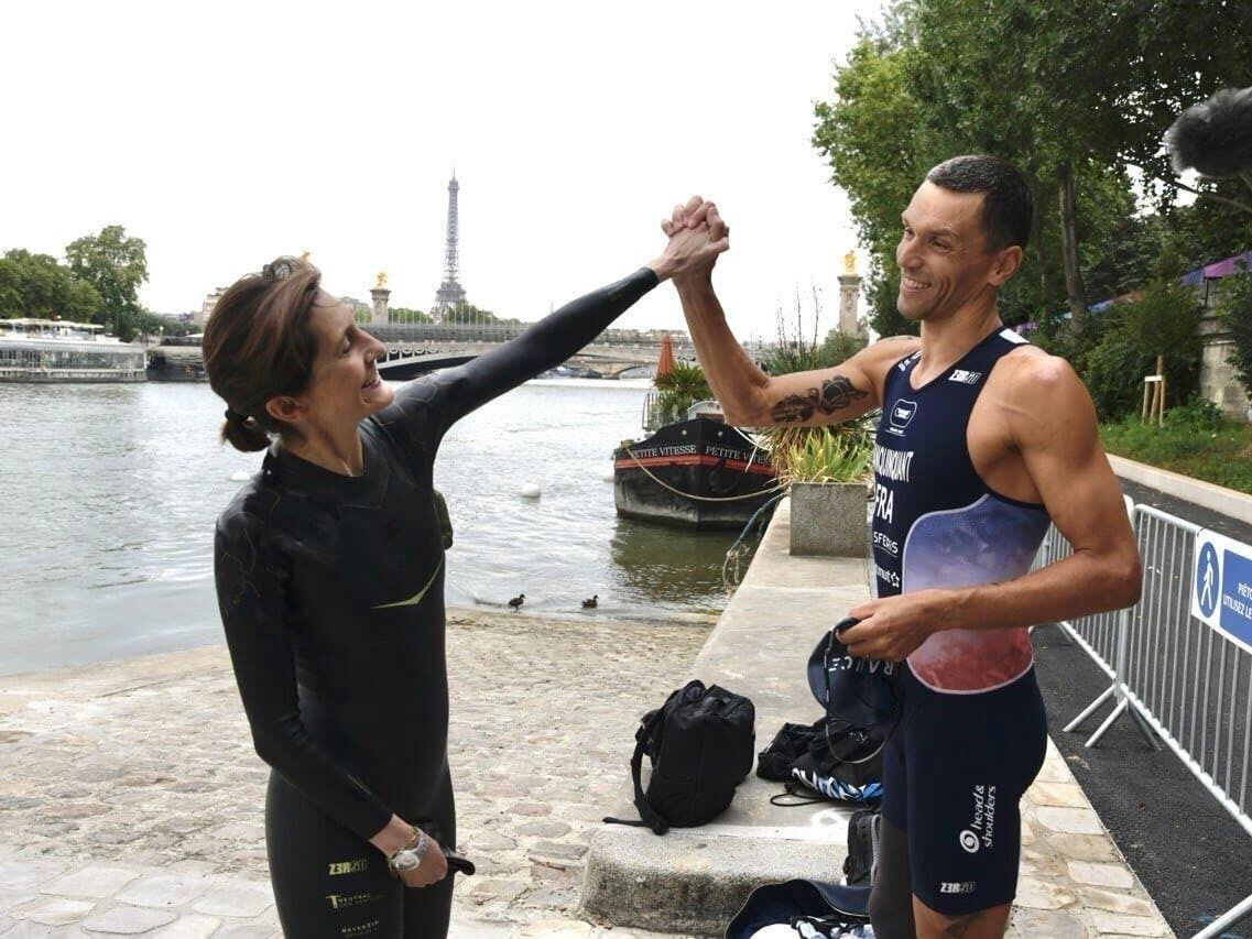 French sports minister takes dip in the Seine ahead of Paris Olympics