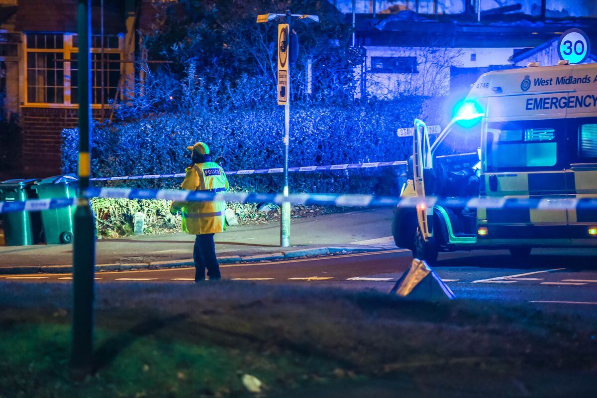 Police at the scene on Hagley Road in Quinton.  Photo: Snapper SK