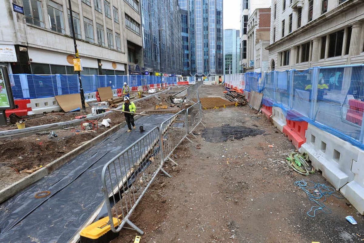 City centre tram extension going well | Express & Star