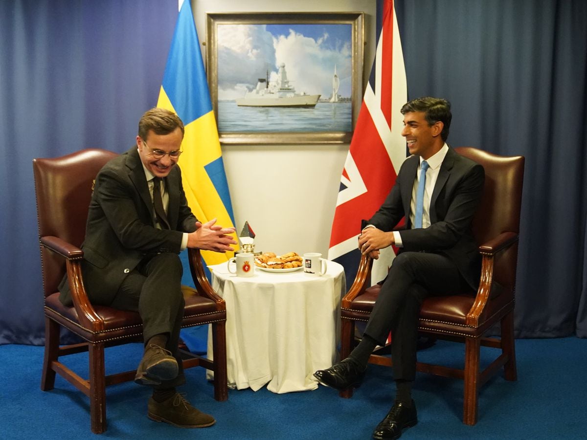 Prime Minister Rishi Sunak holds a bilateral meeting with Ulf Kristersson, Prime Minister of Sweden, aboard HMS Diamond