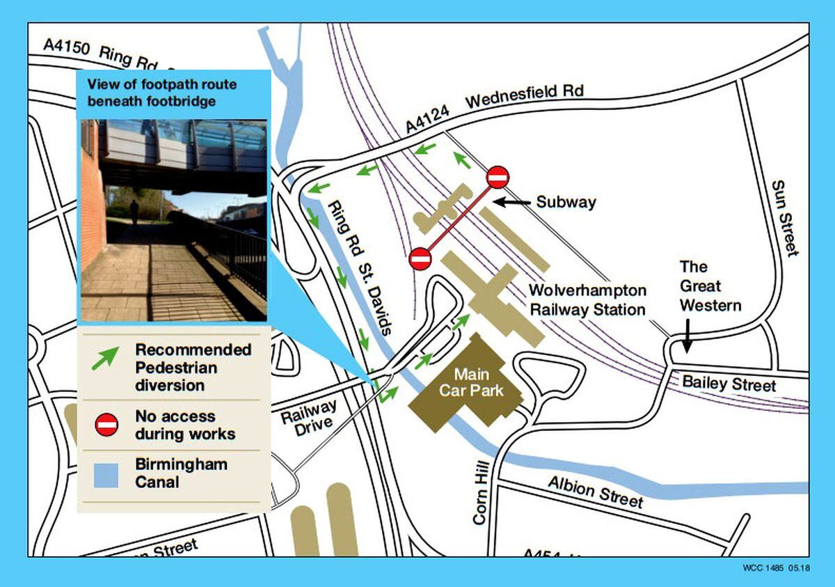 Wolverhampton Train Station Map Revealed: Find Out New Route After Subway Closes To Wolverhampton Railway  Station | Express & Star