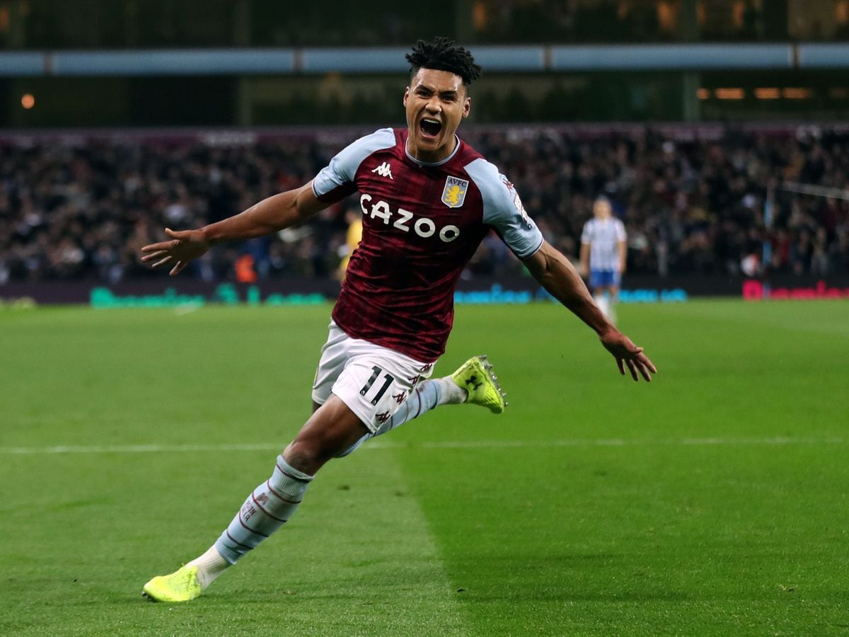 Ollie Watkins celebrates a goal