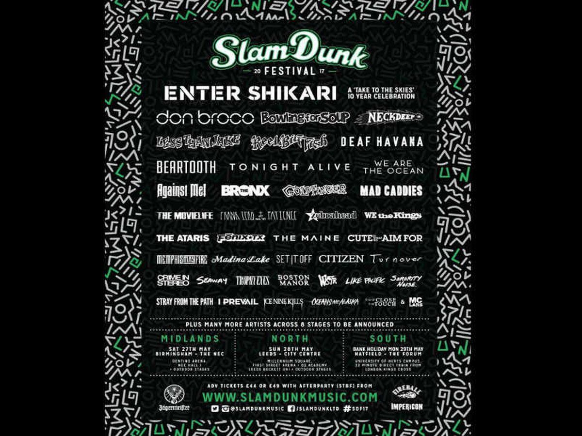 LIVE: Slam Dunk Festival '17 (Midlands – N.E.C / Genting Arena) 27th May  2017