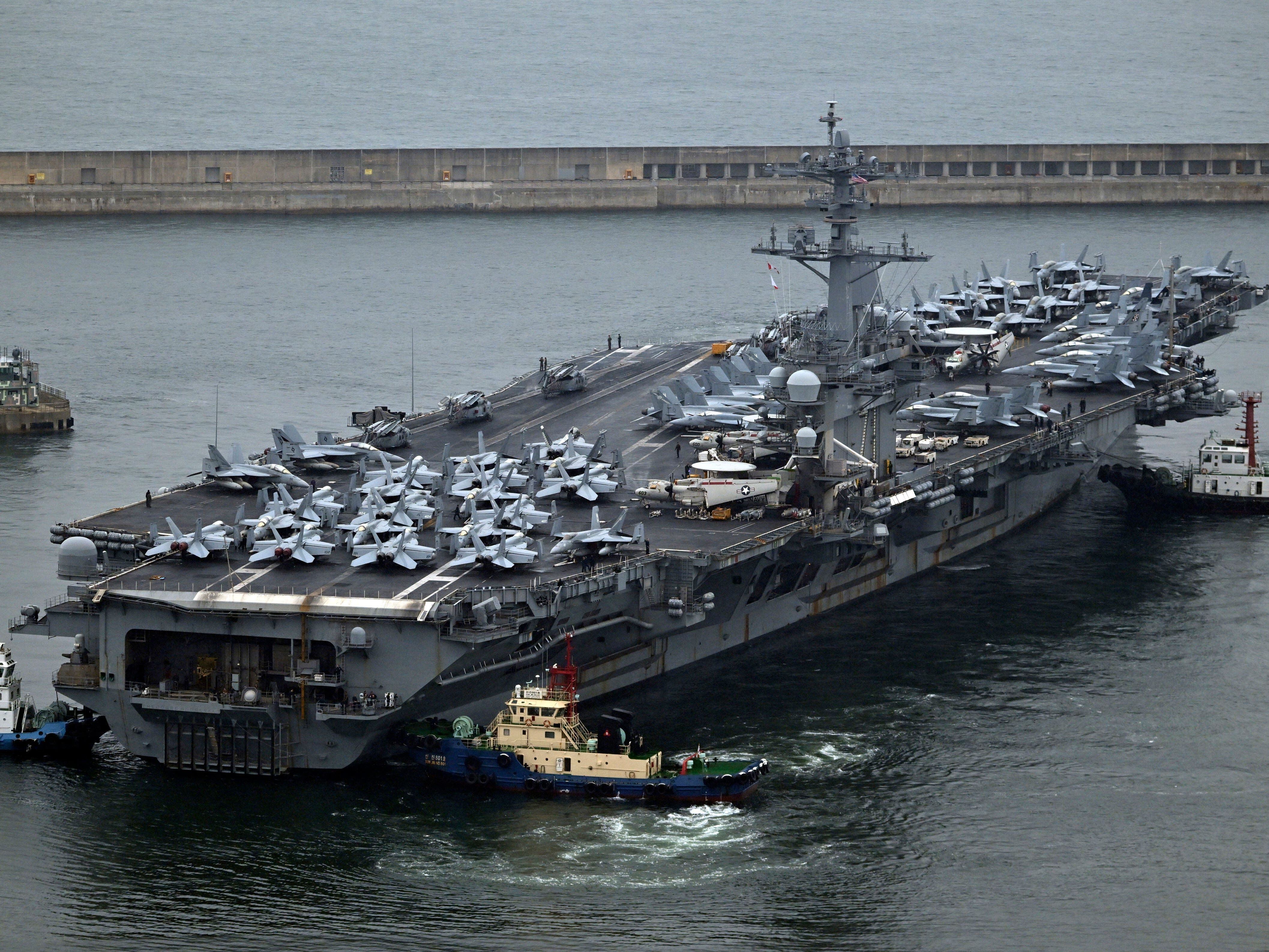 US aircraft carrier arrives in South Korea for military training exercise