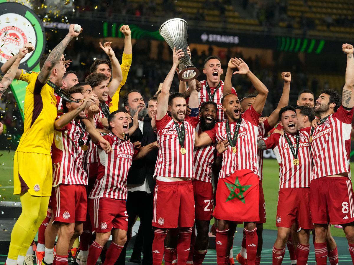 Olympiacos beat Fiorentina after extra time to win Europa Conference League