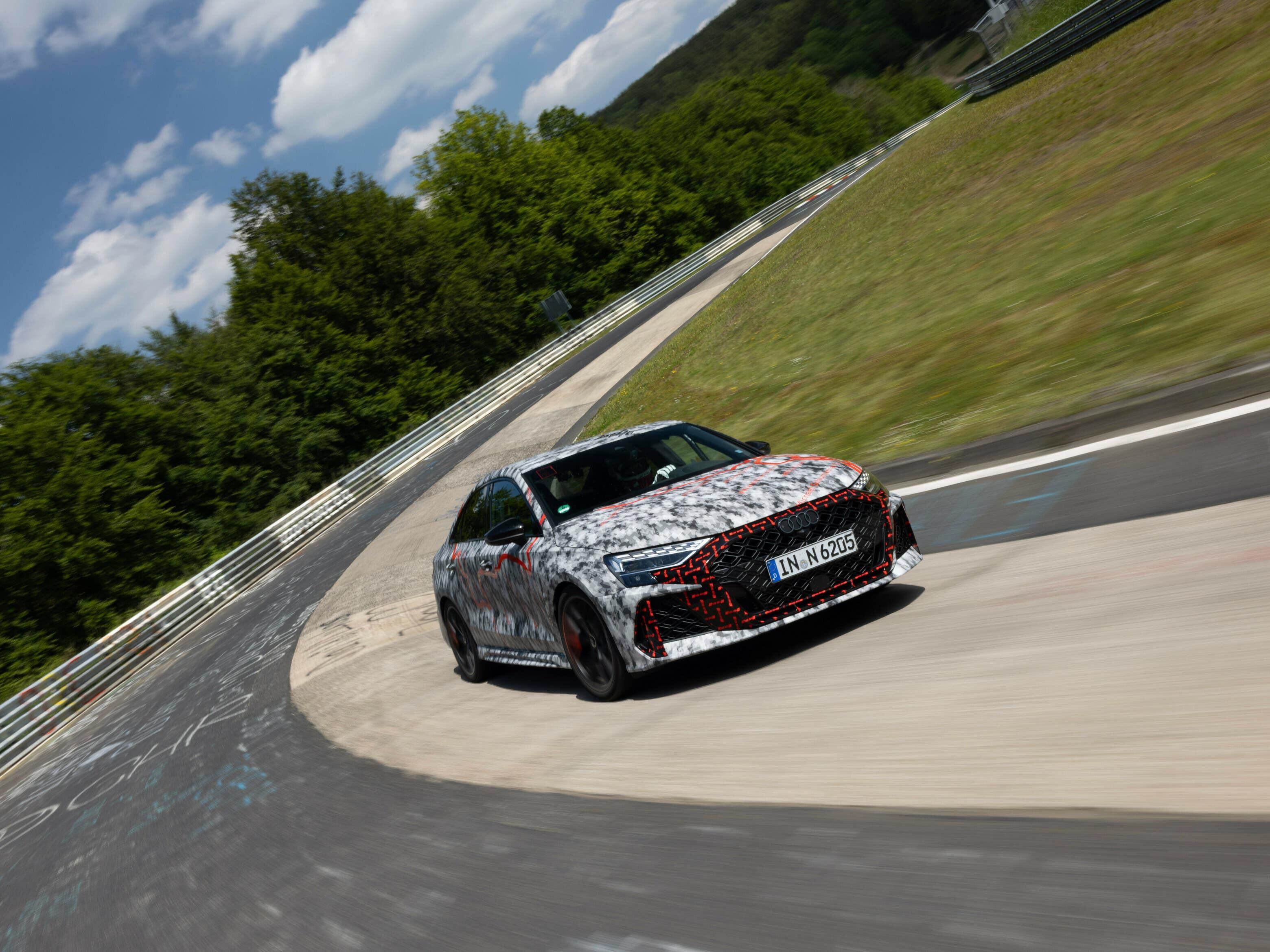 New Audi RS 3 sets lap record at the Nürburgring