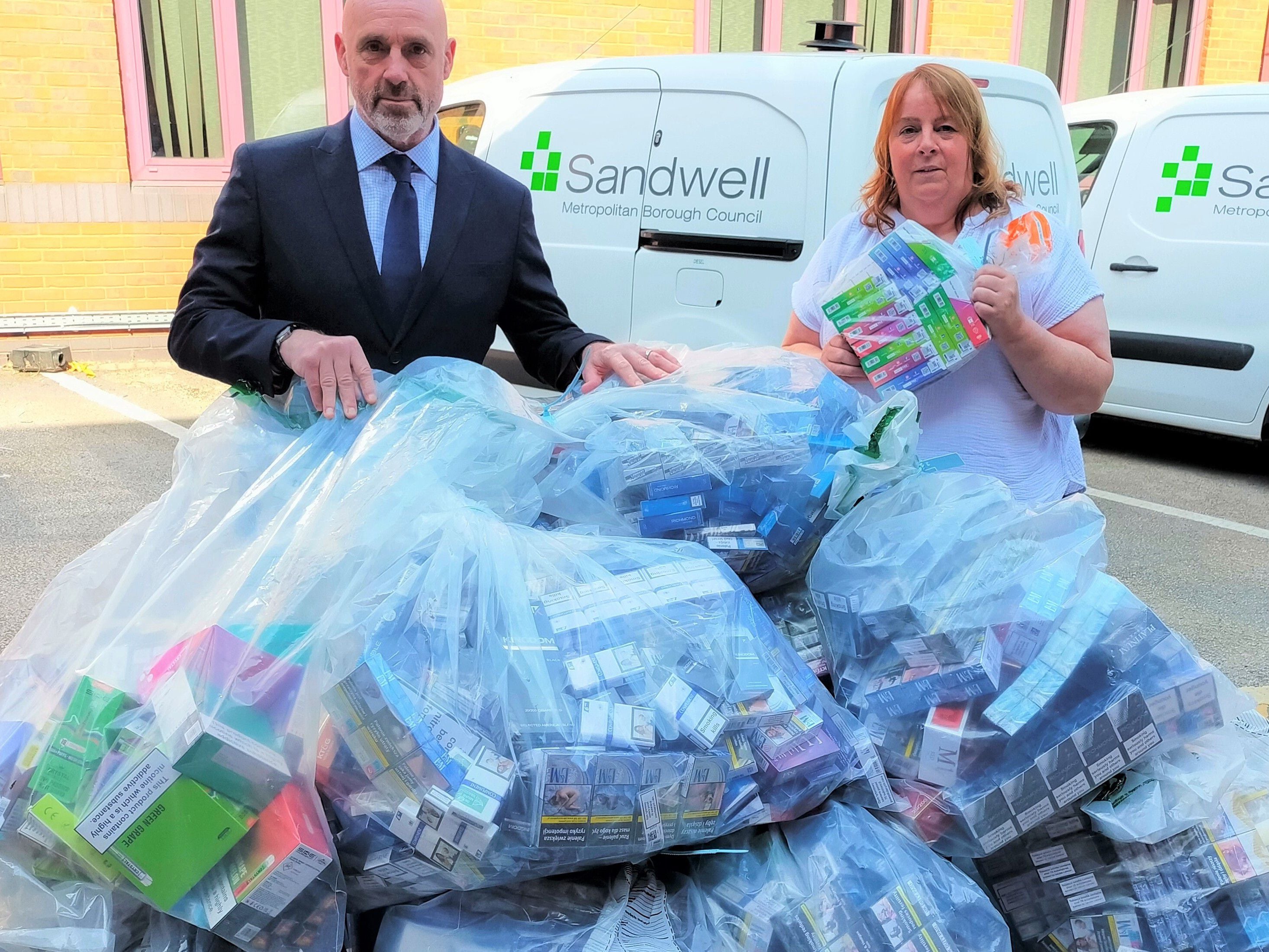 Watch: Dangerous vapes and tobacco worth more than £120,000 seized in Sandwell
