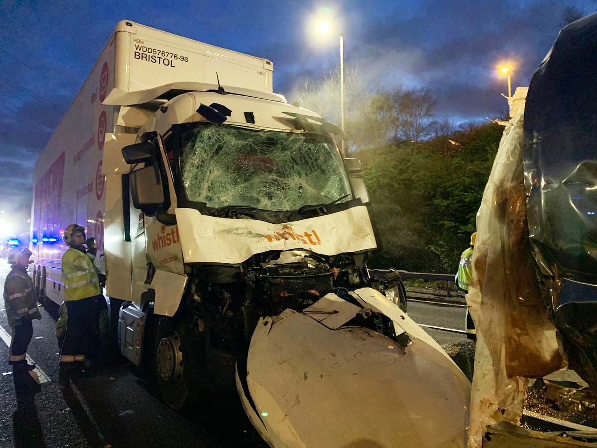 M6 Crash: Major Delays After Lorry And Tanker Collide Near Walsall ...