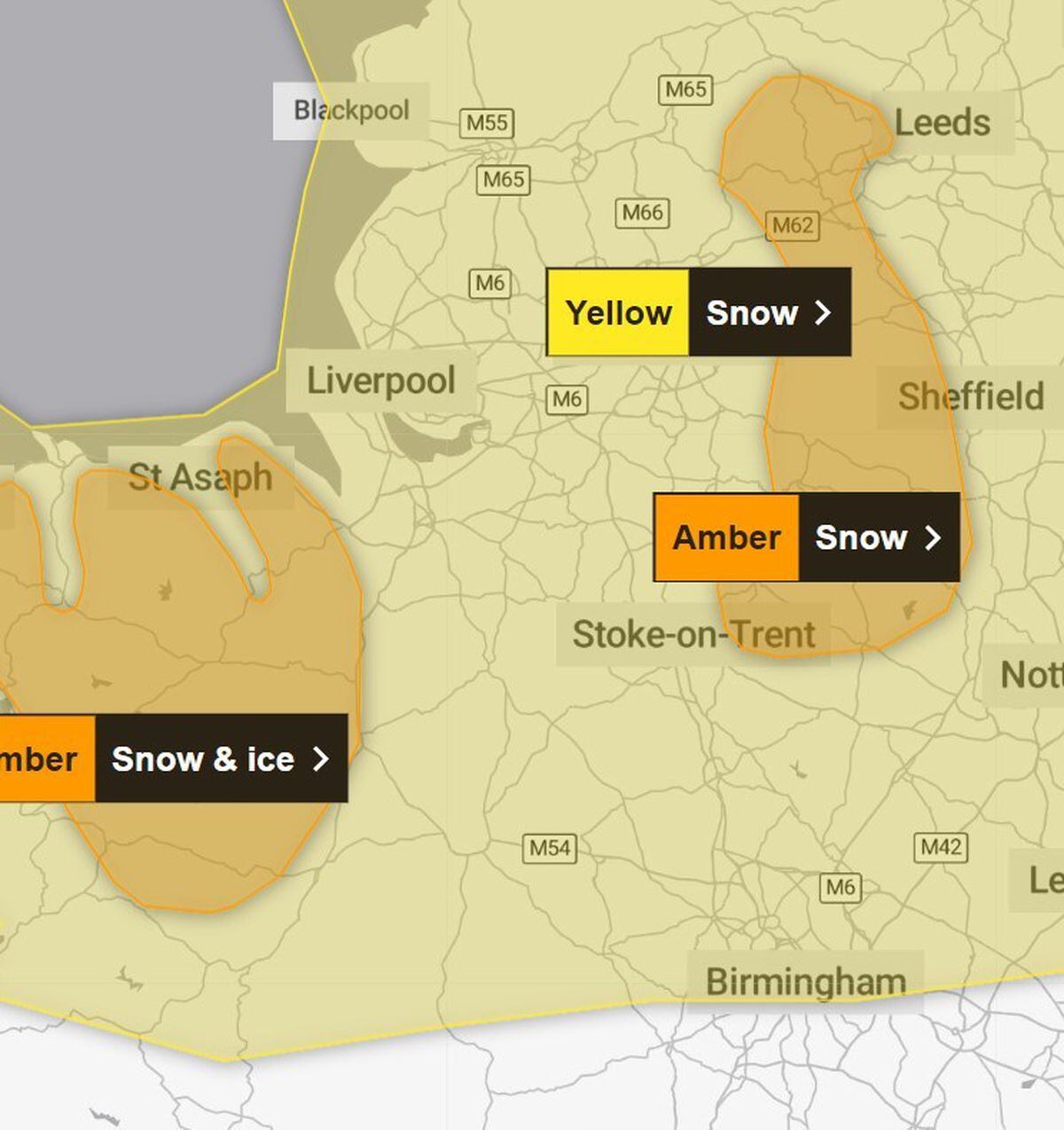 Met Office Snow And Ice Warning For Black Country And Staffordshire ...