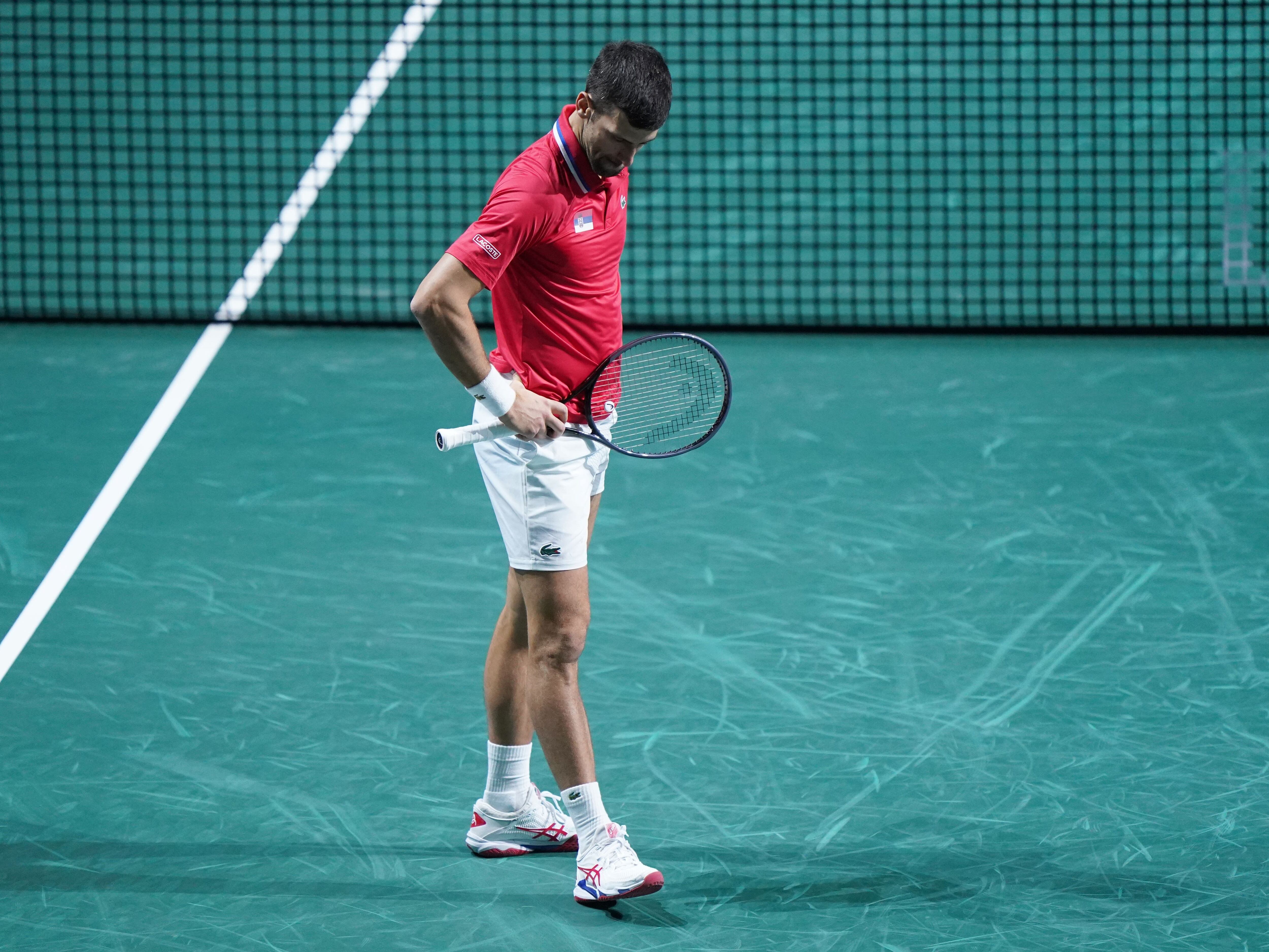 Novak Djokovic left to rue ‘bitter’ end to season as Serbia beaten in Davis Cup