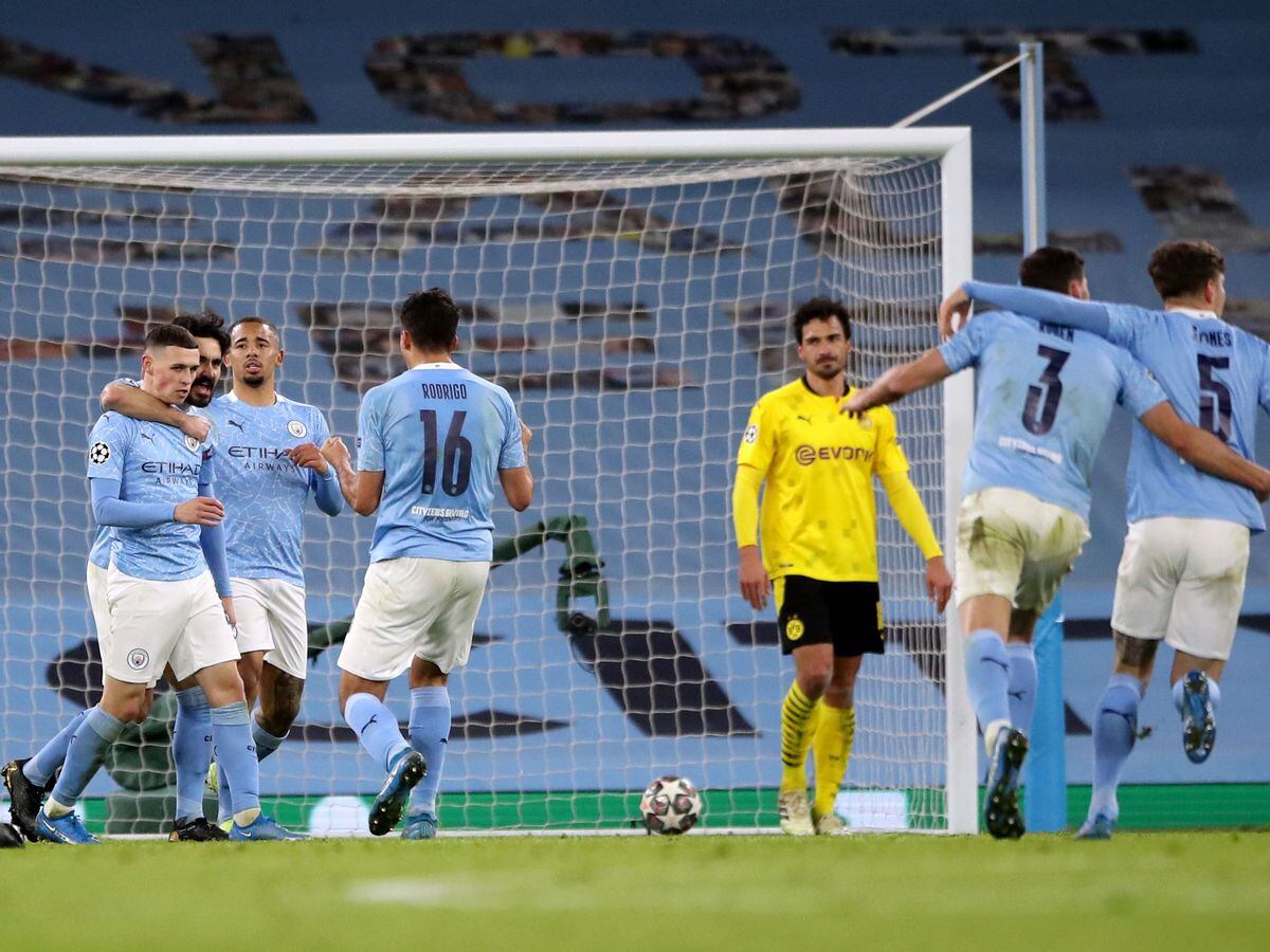 Phil Foden gives Manchester City first-leg lead over Borussia Dortmund ...