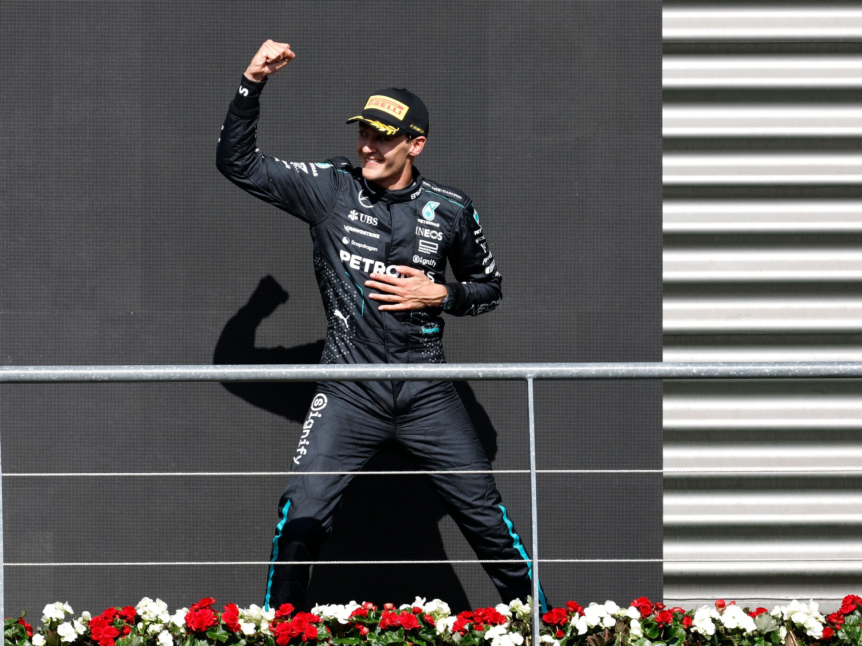 George Russell pips Lewis Hamilton as Mercedes secure one-two at Belgian GP