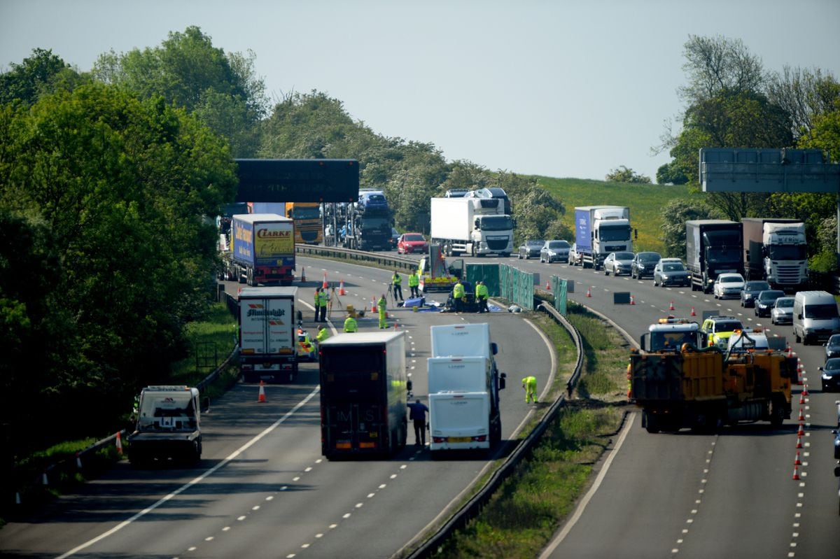 Lorry driver arrested as five people killed in M6 crash near Stafford ...