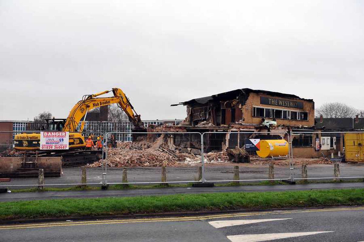 IN PICTURES: Time called as fire hit pub demolished to make way for 30 ...