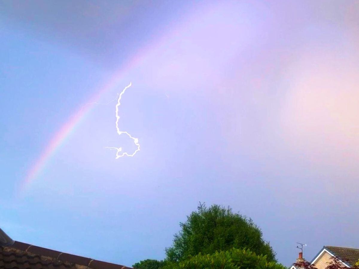 Quite a spectacle' as rainbows and lightning coincide | Express & Star