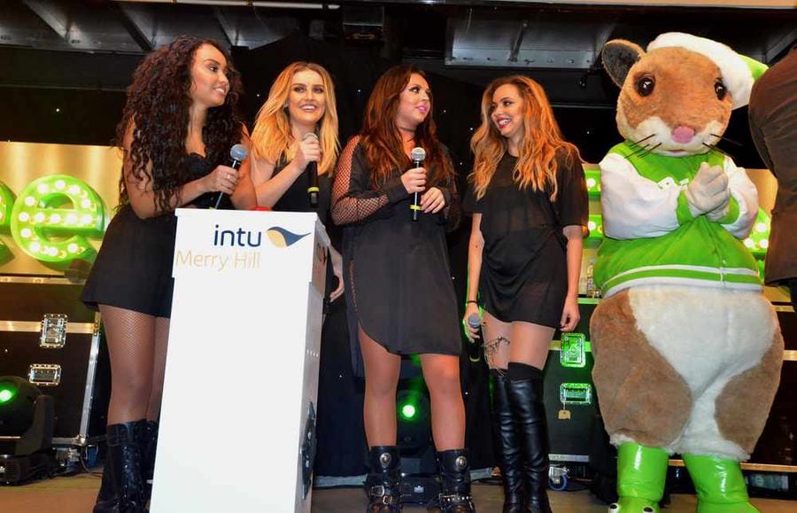 IN PICTURES Little Mix switch on Merry Hill Christmas lights Express