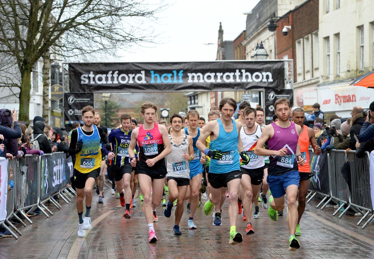 Thousands pound the pavements as Stafford Half Marathon returns