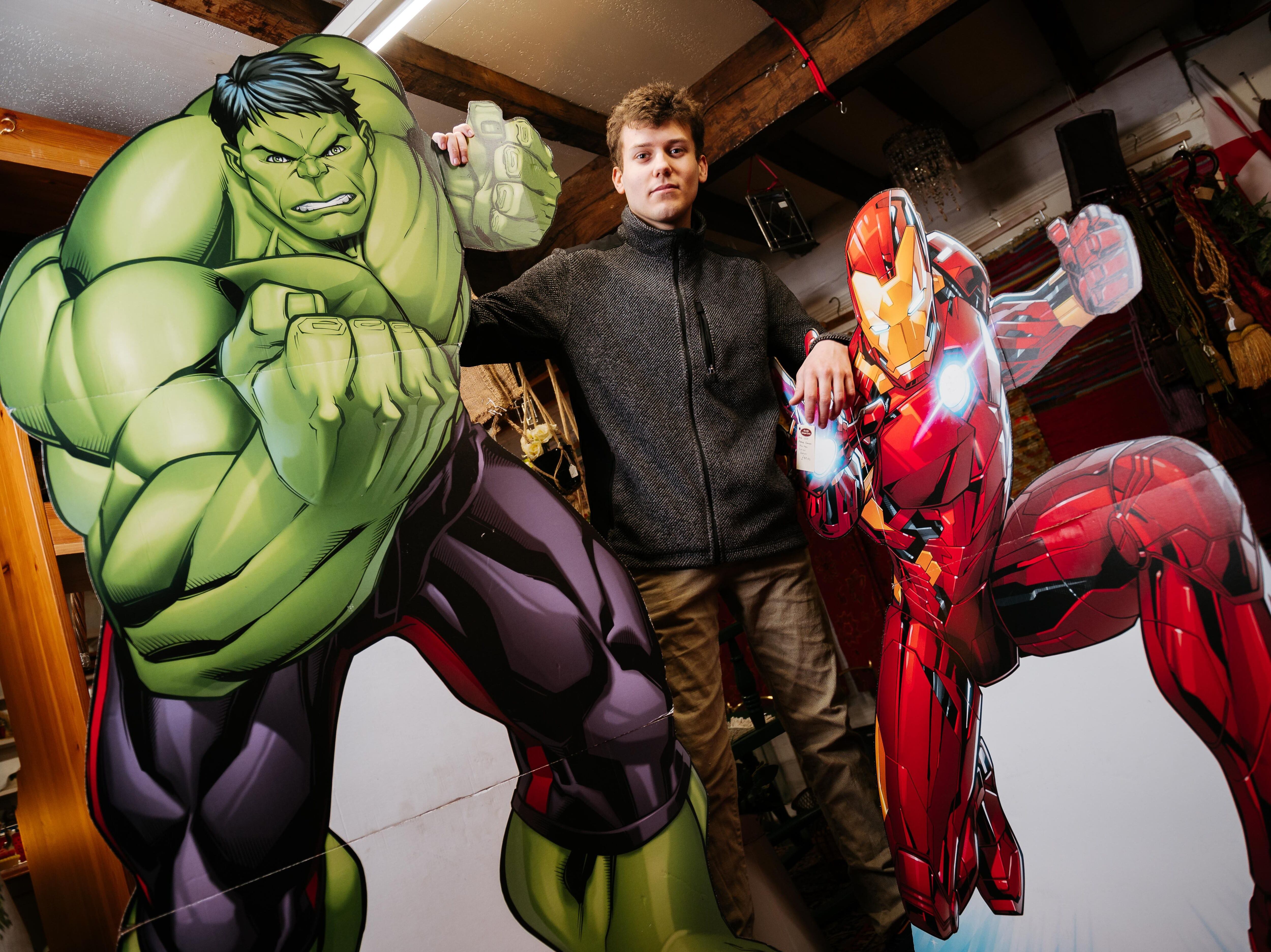 Earth's mightiest Marvel heroes make a surprise appearance at Bridgnorth antiques centre