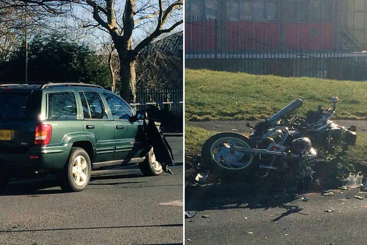 Birmingham New Road crash Biker taken to hospital as smash closes