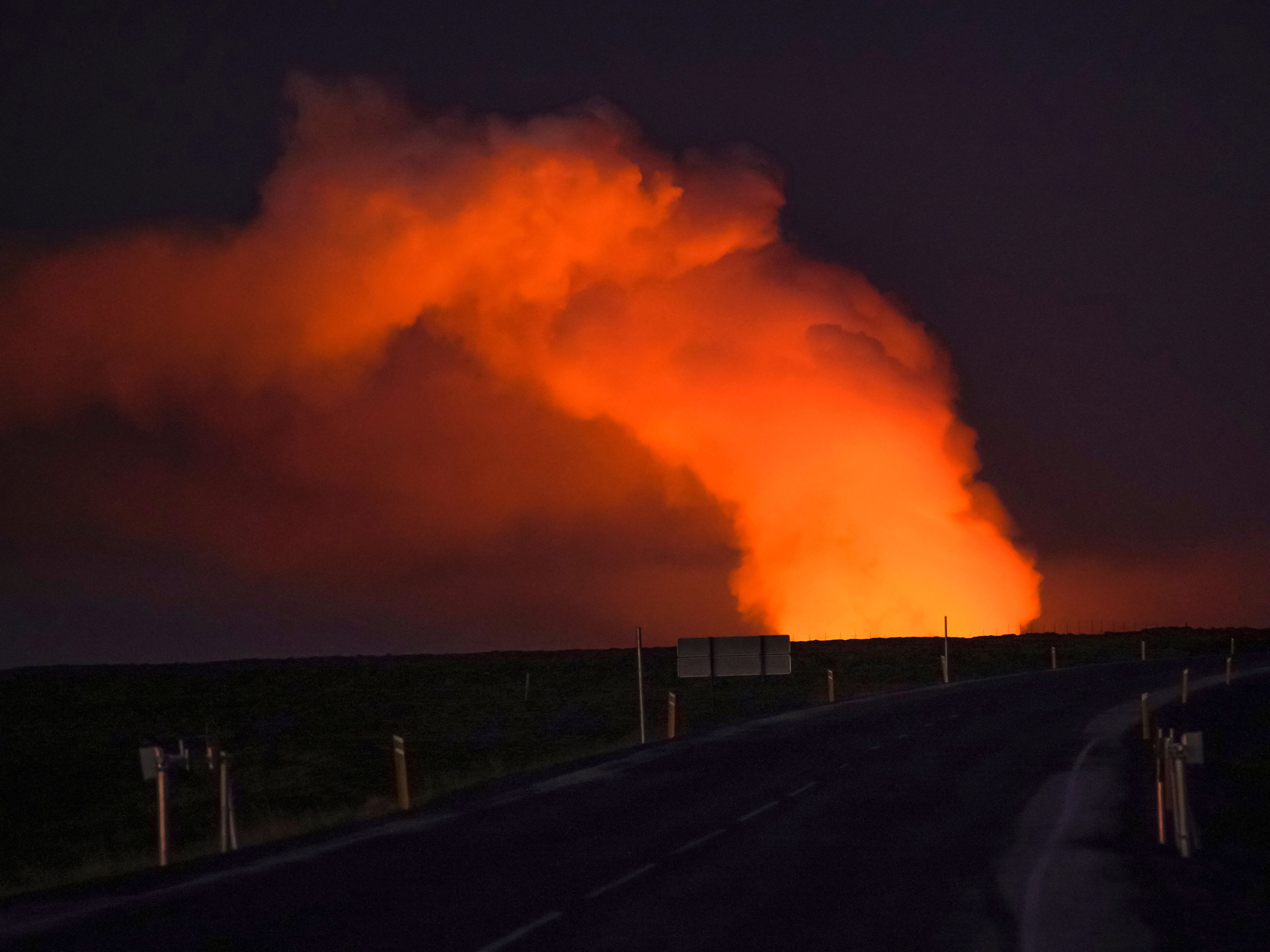 Volcano erupts in south-western Iceland