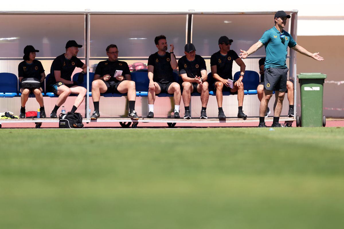 Julen Lopetegui gives orders from the touchline during the game (Getty)