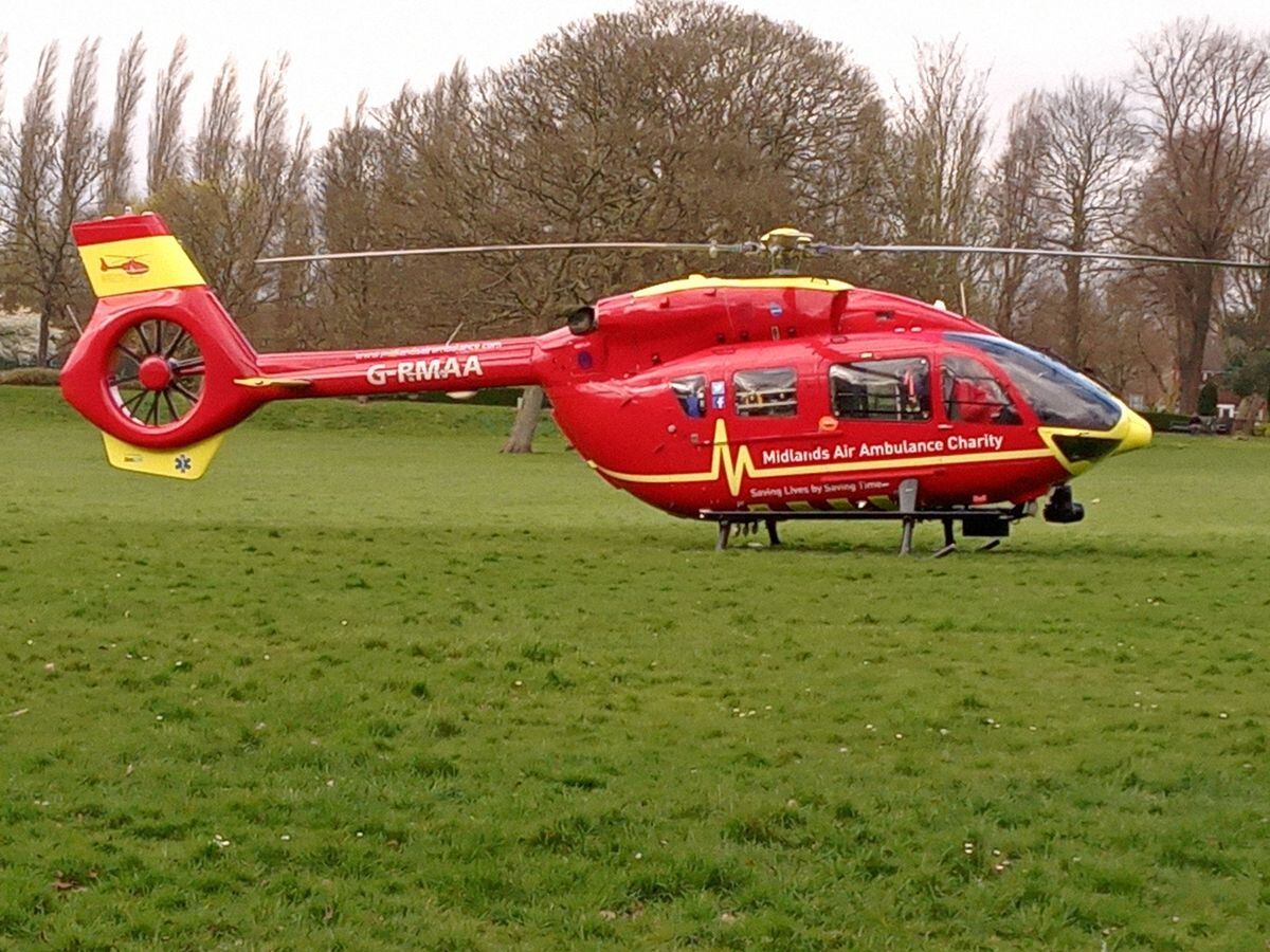 Air ambulance called as two people injured in crash next to M6 junction ...