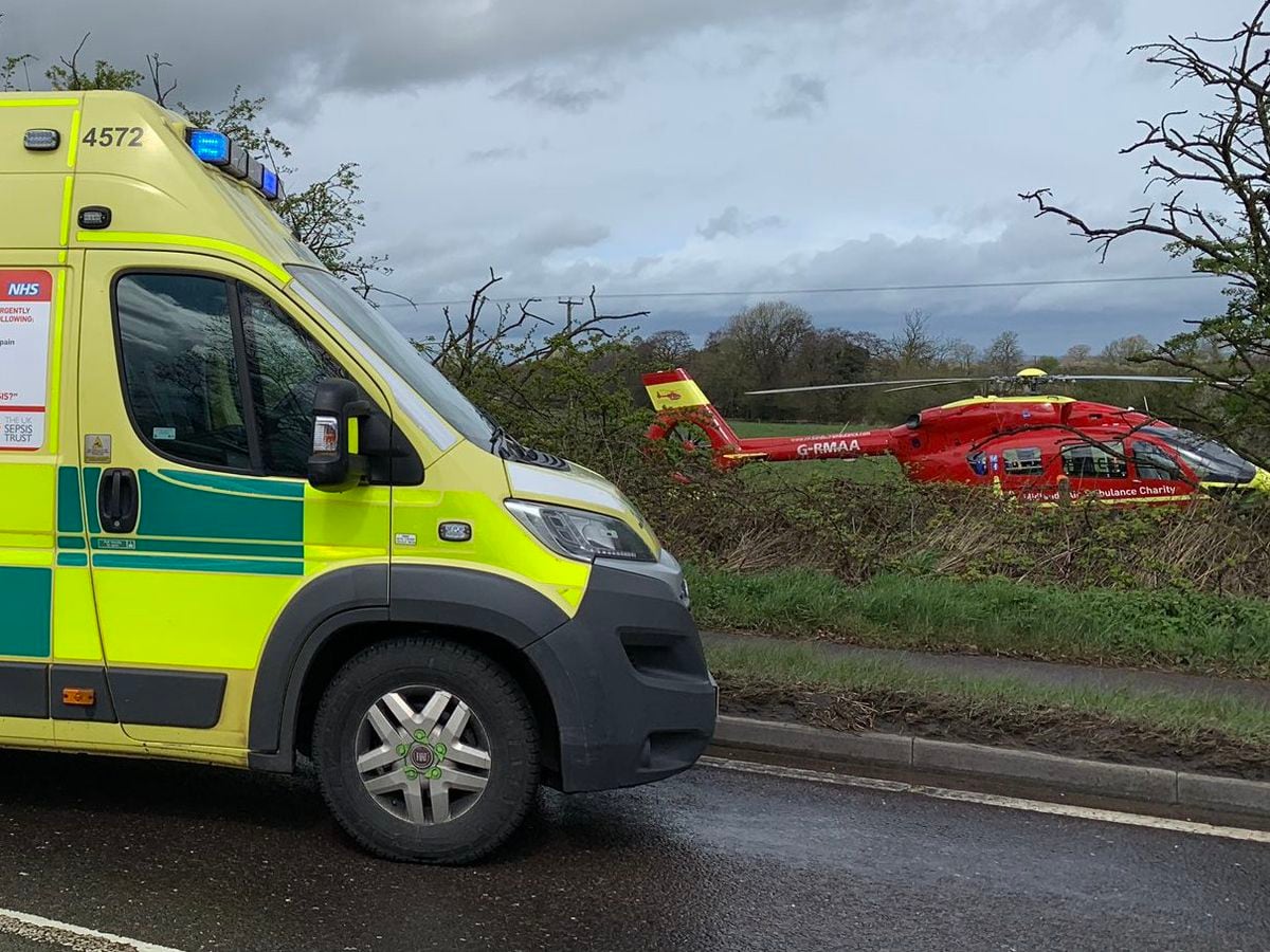 A5 stretch closed as van driver seriously injured in crash