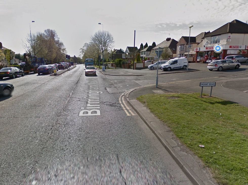 Man and woman hurt in two-car crash on busy Wolverhampton road