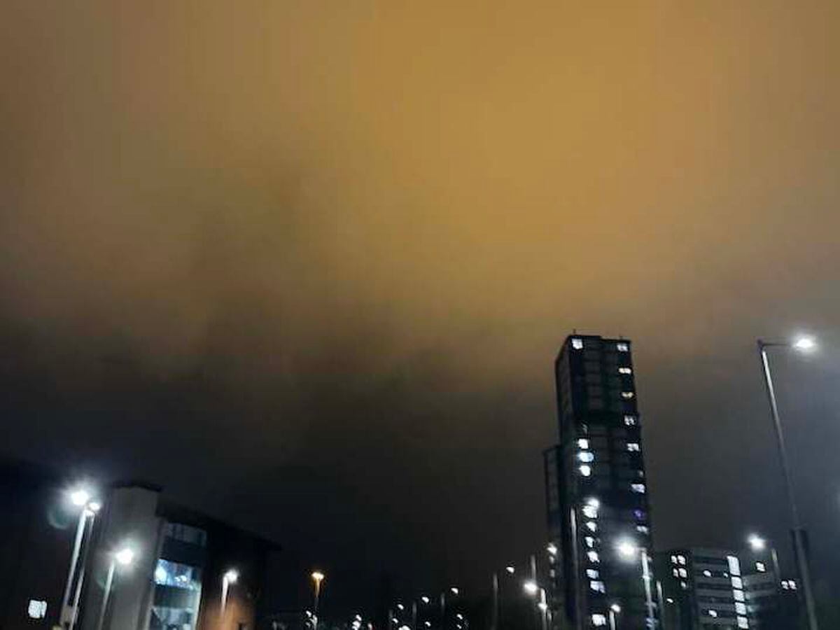 Mysterious orange glow seen in sky over Brighton