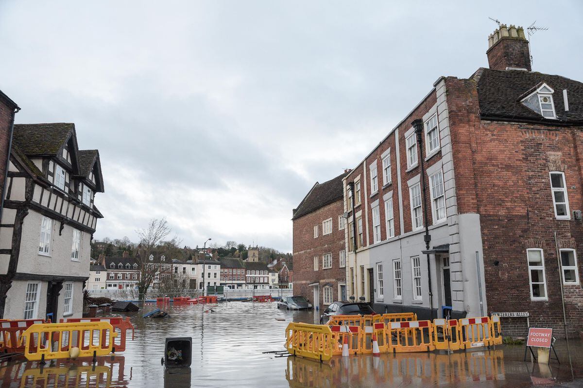 River Severn Overwhelms Flood Barriers Leaving Bewdley And Stourport