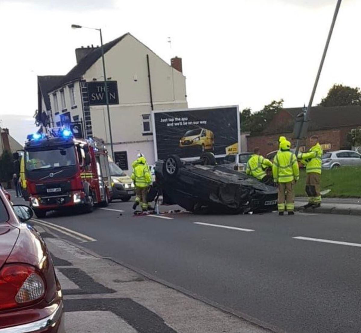 Driver Injured After Car Flips Onto Its Roof | Express & Star