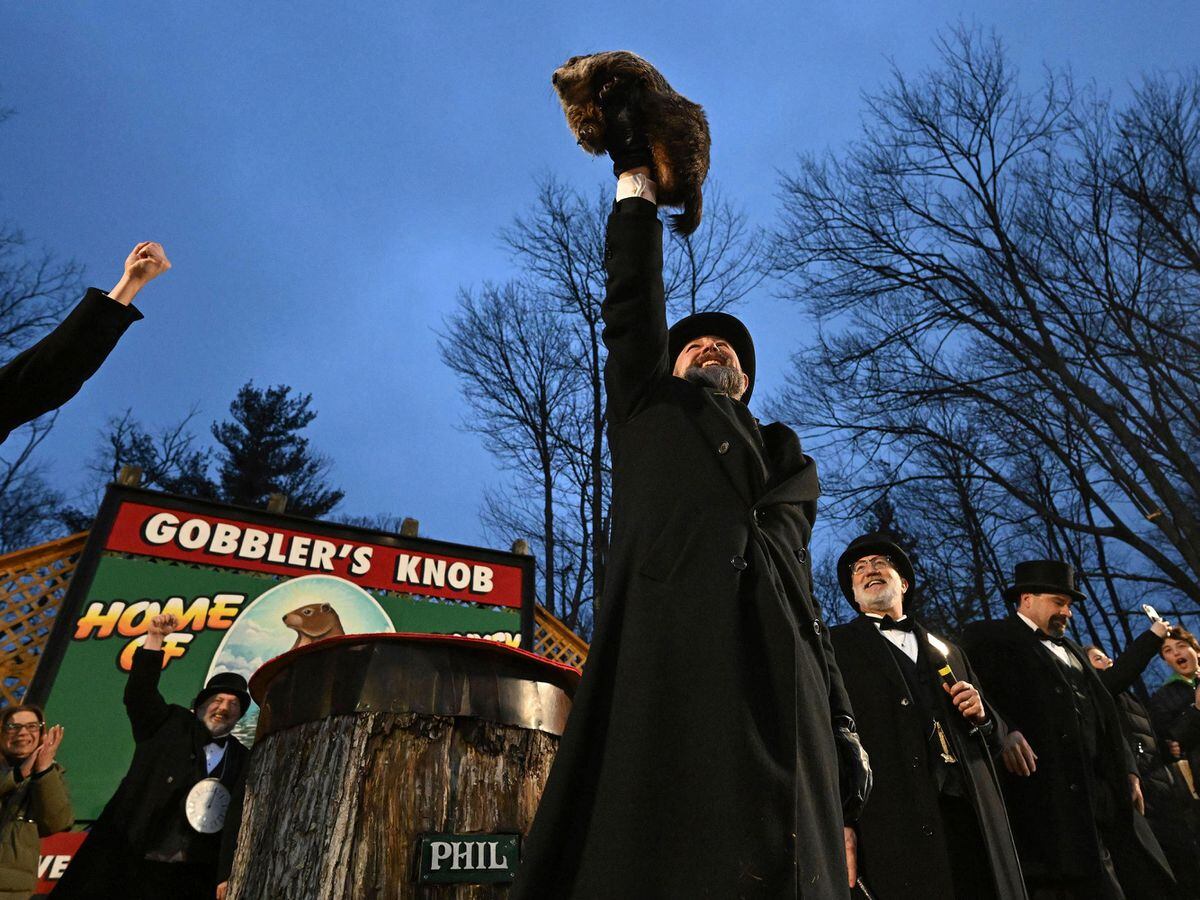 Punxsutawney Phil predicts an early spring at Groundhog Day festivities