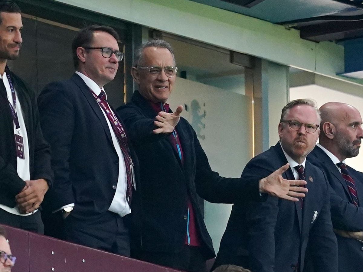 Watch: Tom Hanks’ message to Villa fans before he watches thrilling draw with Liverpool