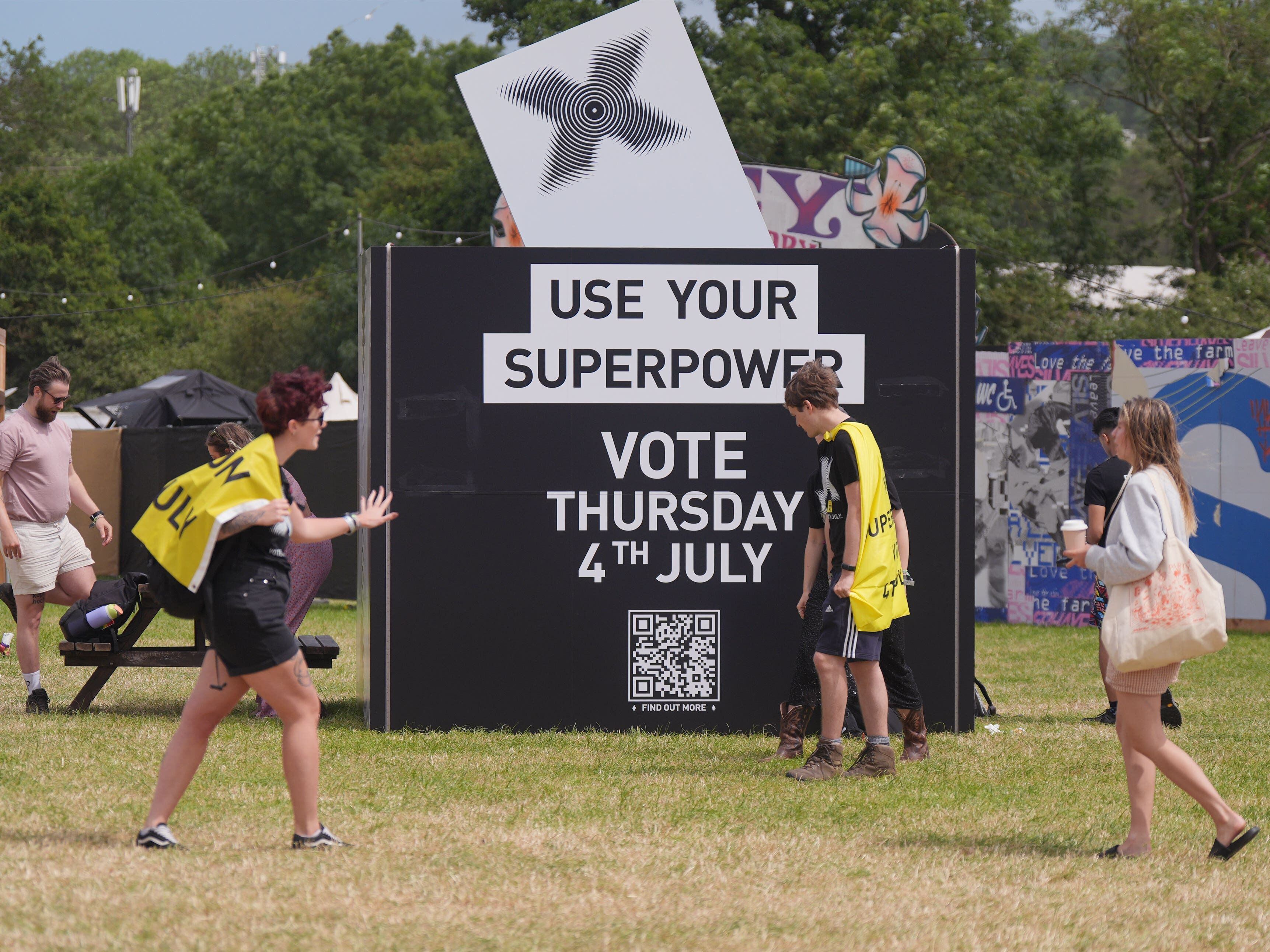 Just Vote: Glastonbury ‘politically charged’ in week before General Election