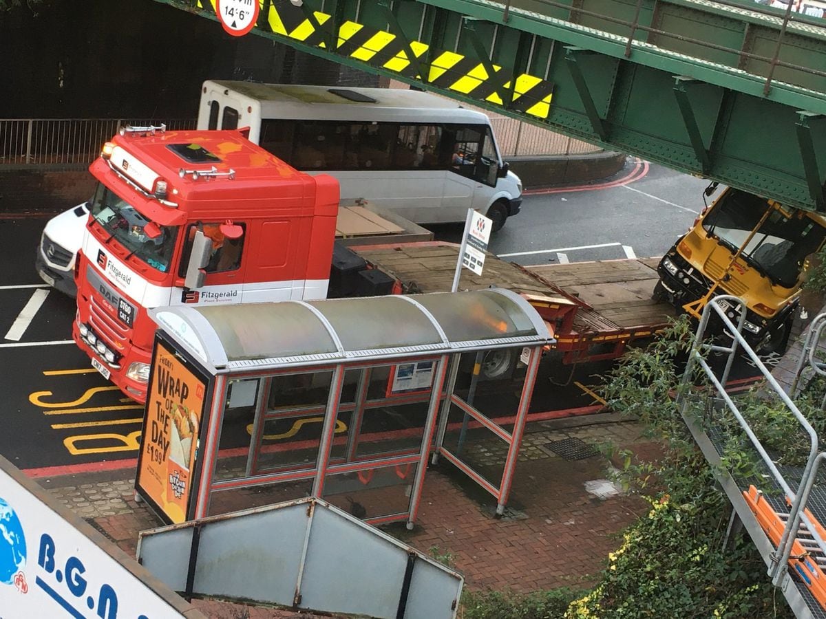 Road Closed As Lorry Gets Stuck Under West Bromwich Railway Bridge ...