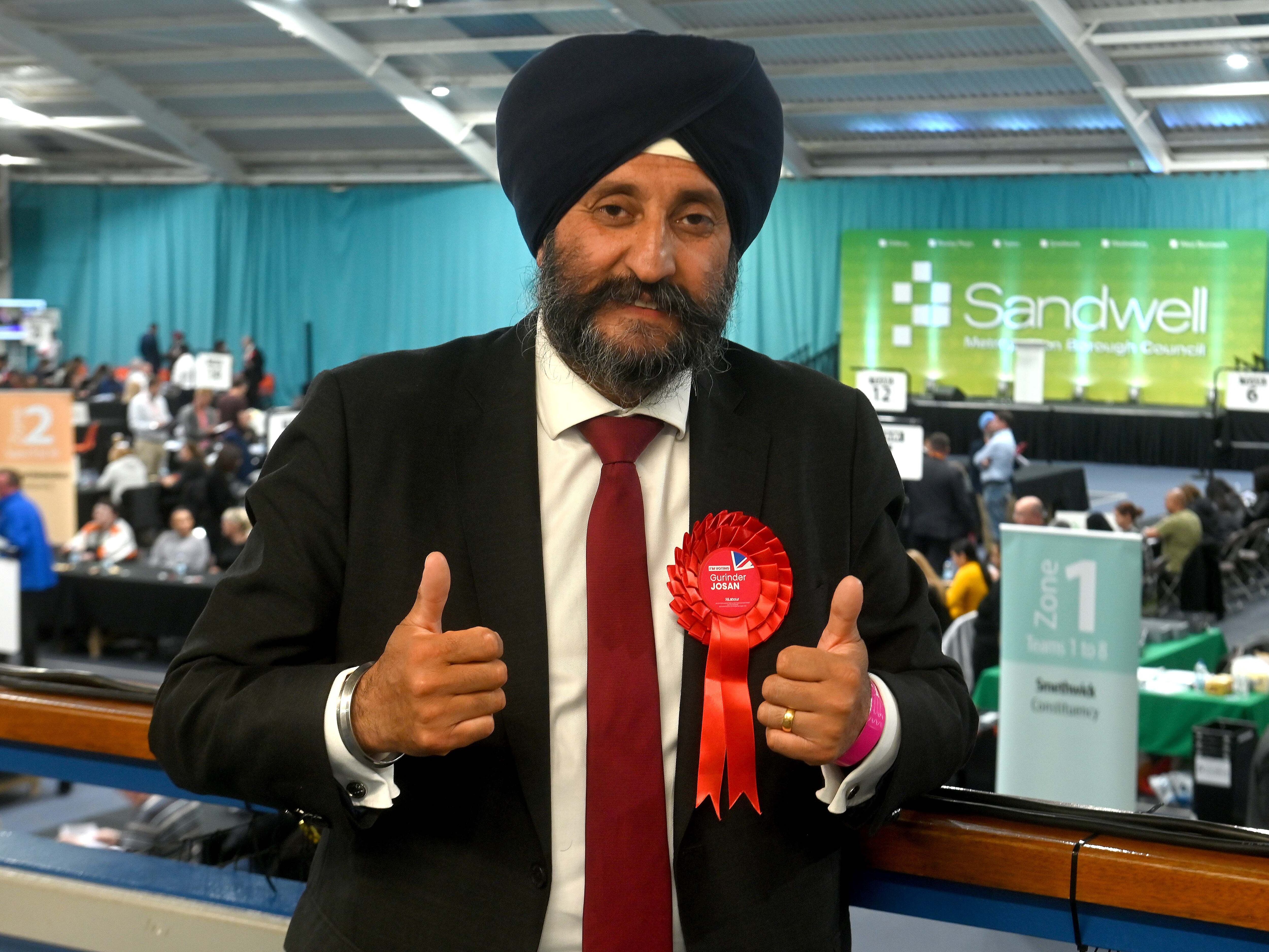 Smethwick election result: Labour's Gurinder Singh Josan takes newly-reformed seat