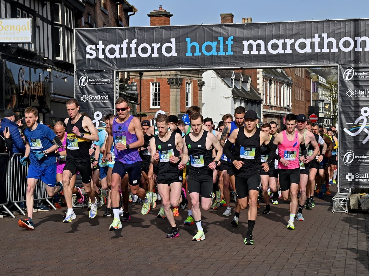 Runners hit the streets as popular halfmarathon returns to Stafford