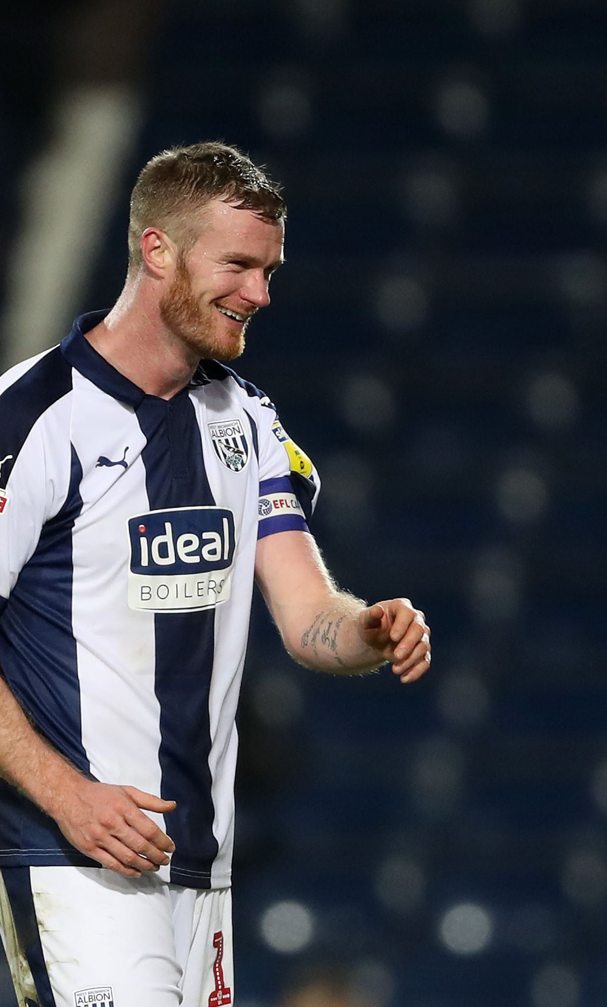 West Brom captain Chris Brunt keeping a cool head behind enemy