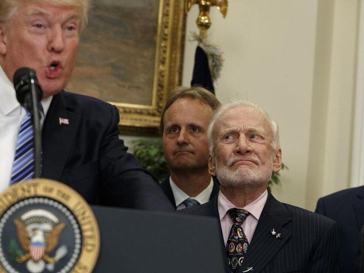 Buzz Aldrin’s Facial Expressions While Listening To Donald Trump Speak ...