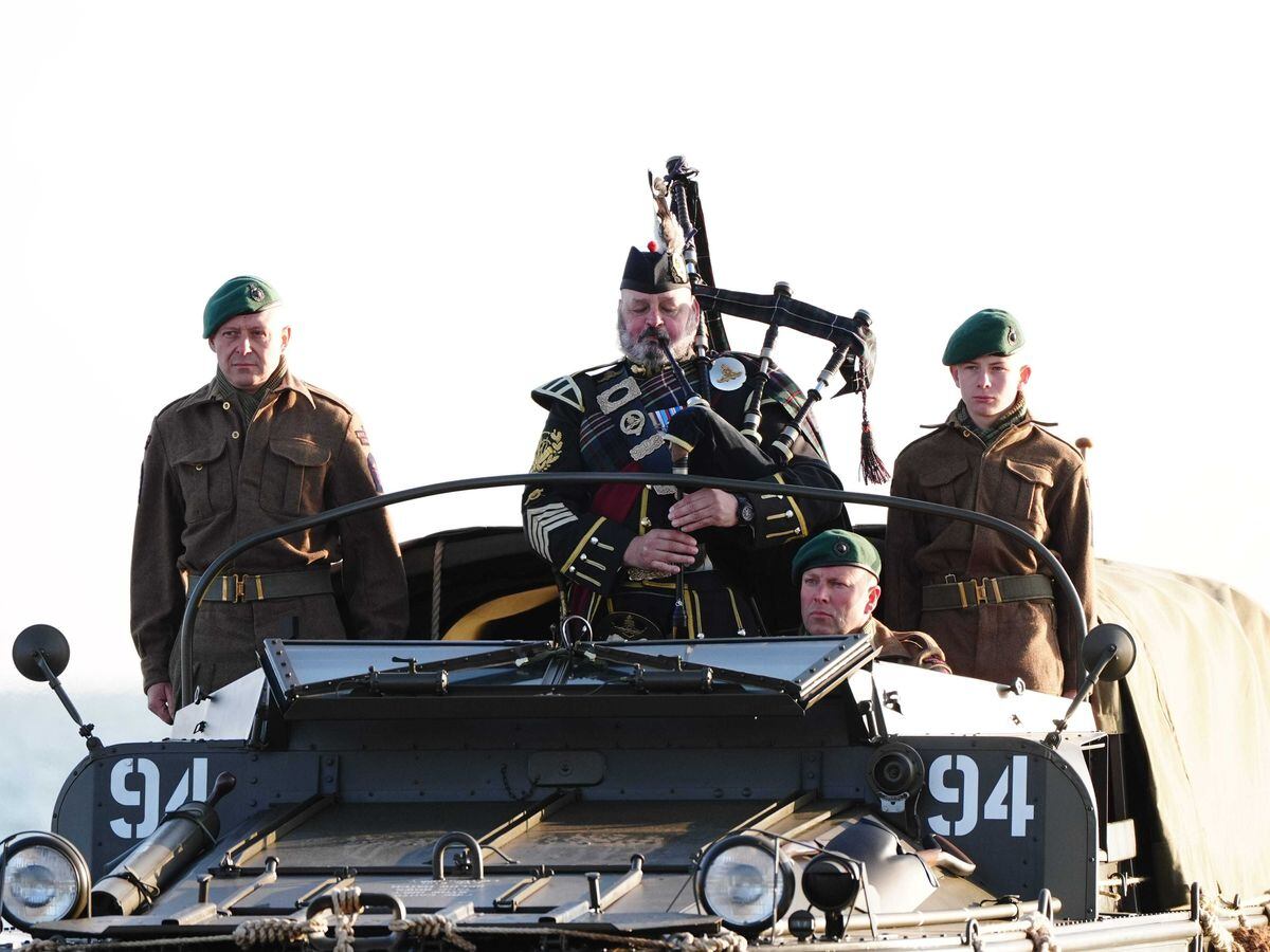 Military piper begins commemorations in Normandy on 80th anniversary of D-Day