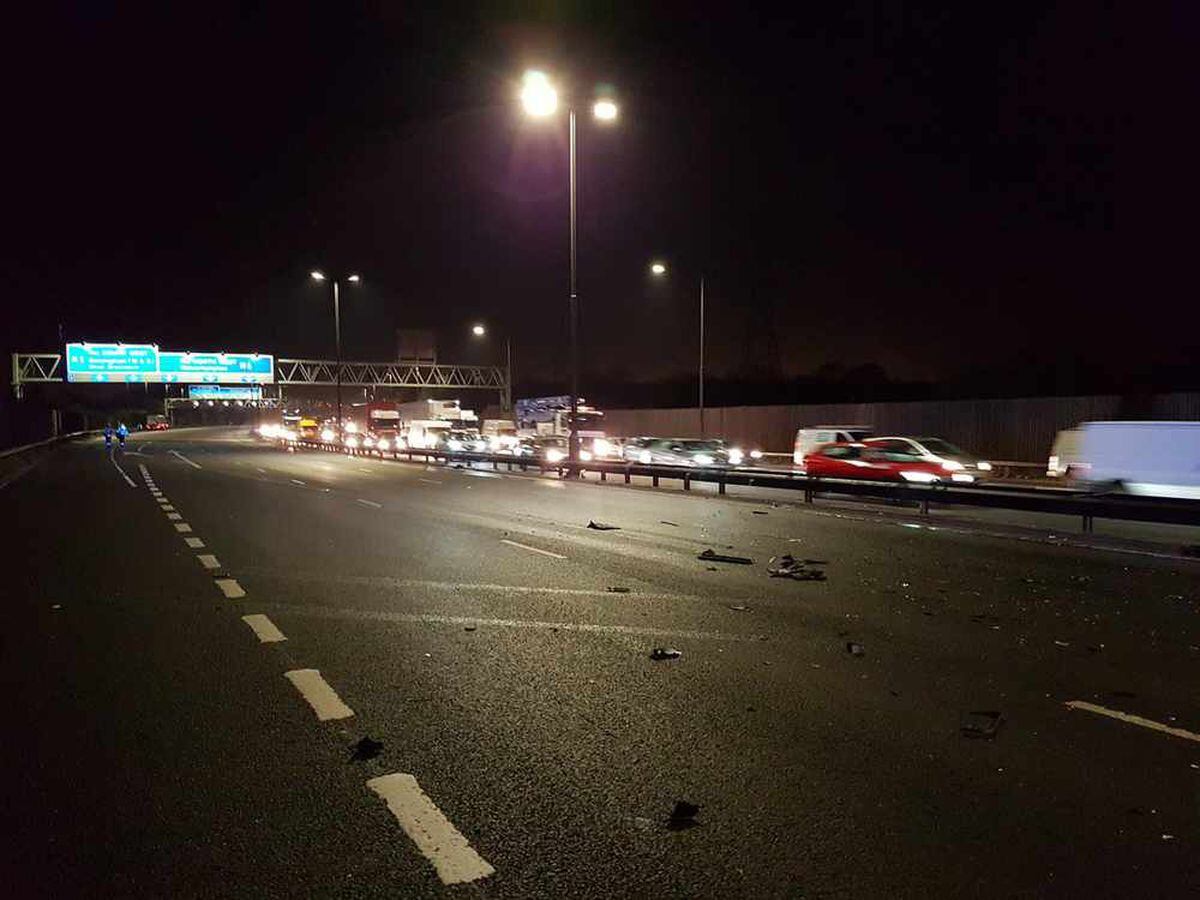 M6 Crash Leaves Motorway Blocked For Four Hours Causing Long Delays For ...