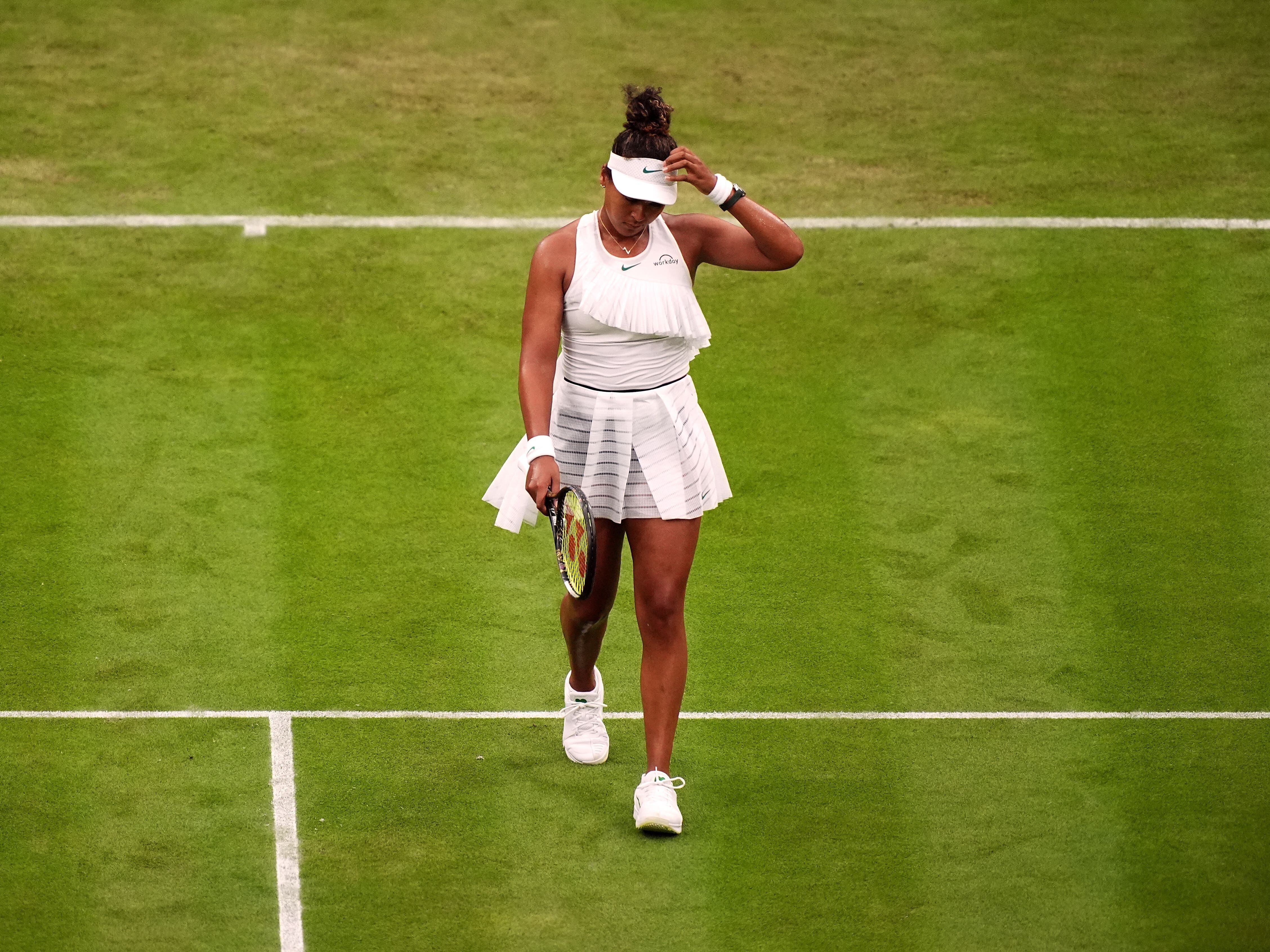 Naomi Osaka’s Wimbledon return abruptly halted by Emma Navarro